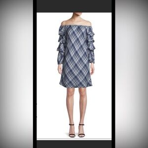 Max Studio Womens Woven Plaid Sleeveless Dress size small